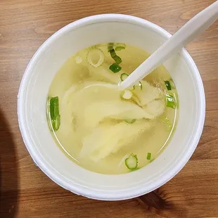 Delicious wonton soup