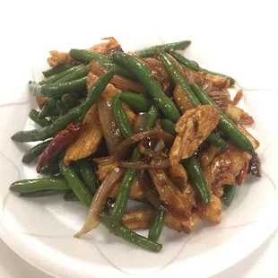 Spicy Organic Green Beans with Chicken