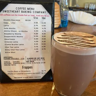 Amazing Raspberry Mocha Latte, great variety of different coffee drinks.