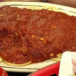 Spaghetti and meat sauce