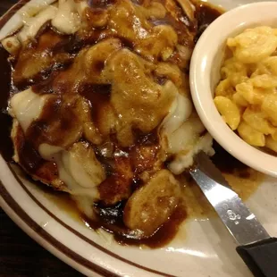 Smothered chicken and mac and cheese