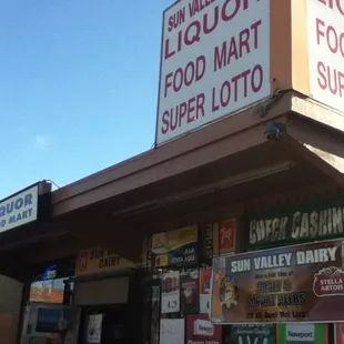 a sign for the store