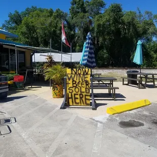 Great outside eating area for their new deli!
