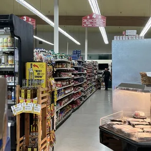 the inside of a grocery store