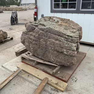 a pile of large rocks