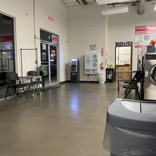 Office to ask questions along with soap station and atm