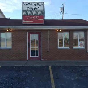 the front of the restaurant