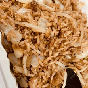 a close up of a dish of food