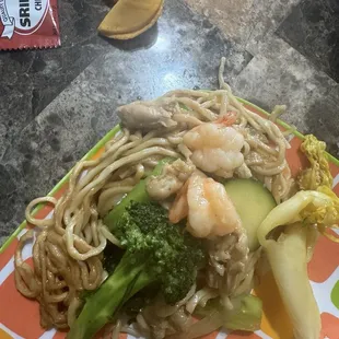 My DELICIOUS portion! Fortune cookie included!