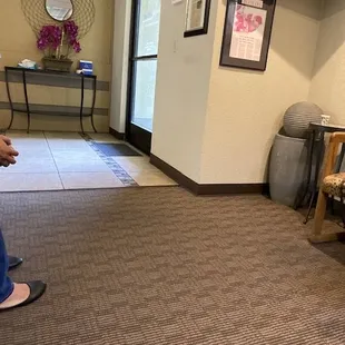 Waiting room by door