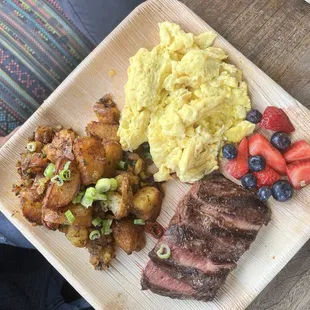 Steak and eggs