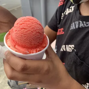 Li hing gummy bear and strawberry sherbert