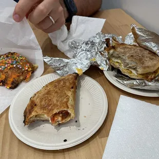 Poptart. Everything bagel hand pie. Breakfast sandwich