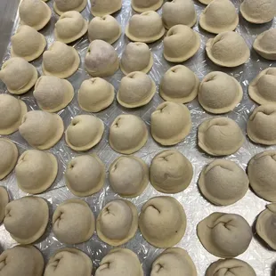 Pelemeni / Ukrainian Dumplings prepared and sold at our farm market