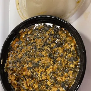 Egusi with pounded yam