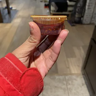 The $2.50 pepper sauce.