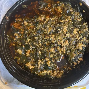 Egusi with Pounded Yam
