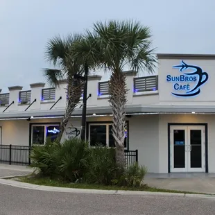 the front of the restaurant