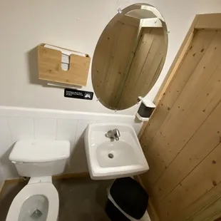 Individual toilets with wash basins!