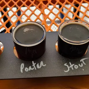 a flight of beers