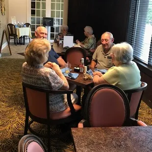 Enjoying lunch in our bar area.