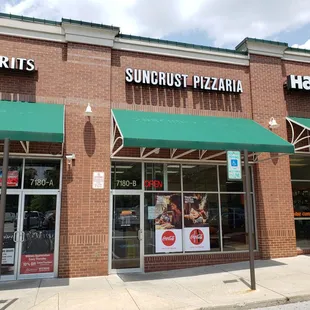 Outside, part of the shopping center