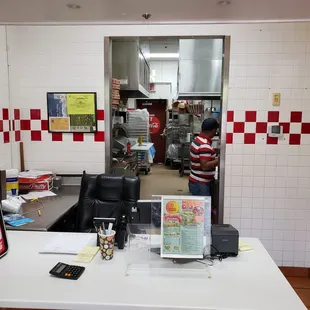 register and kitchen