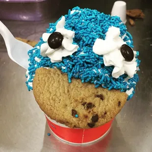 Cookie Monster Sundae!