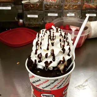 Hot Fudge Brownie Sundae!