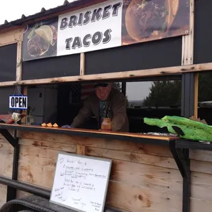 Austinites &amp; Creedmoorians: THIS is where the best brisket is! A small trailer on Old Lockhart. Makes his own sauce too! Do it!!