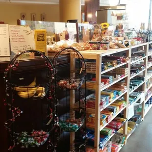 Great selection of candy, cookies and gourmet chocolates.