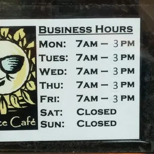 Business hours.