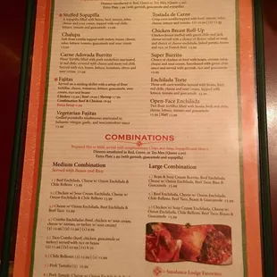 Sundance Menu
