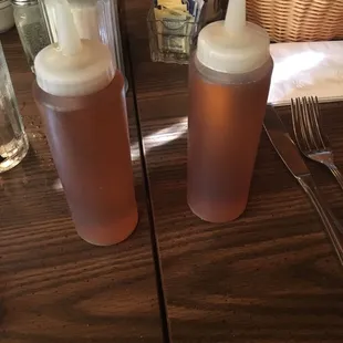 Twin honey towers for the sopapillas.