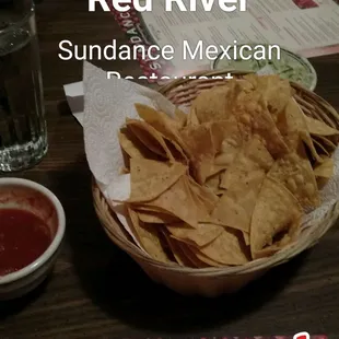 Chips and salsa we're great a sign of a good meal to come!