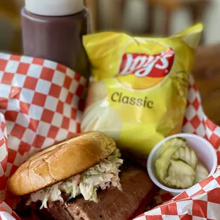 Sliced Brisket Sandwich