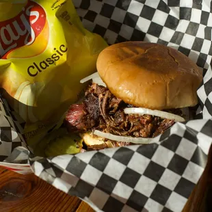 Chopped Brisket Sandwich