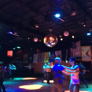 people dancing at a disco