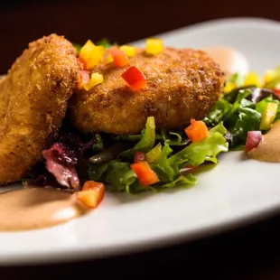 Dungeness Crab Cakes with a Sherry Cayenne Aioli.
