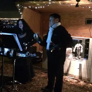 Carla and Larry Sue performing Christmas music with their hand bells Dec. 13, 2014.