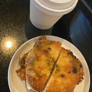 Green chili cheese bagel