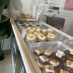 Beautiful display of doughnuts