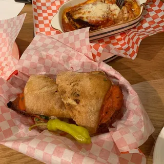 Hot Dipped Chicken Parm Sando