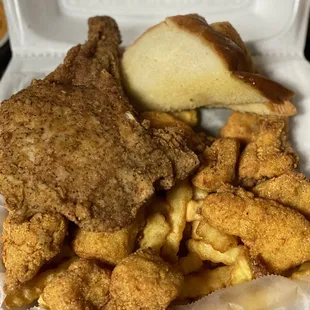 Fried Pork Chop and Catfish Nugget basket