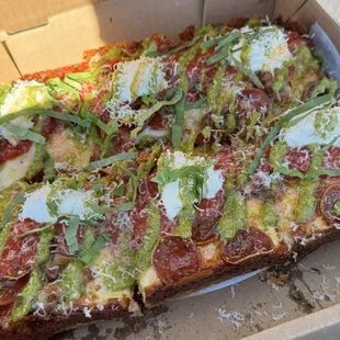 a pizza in a box