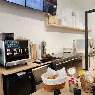 a coffee shop counter