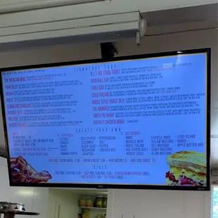 Menu board
