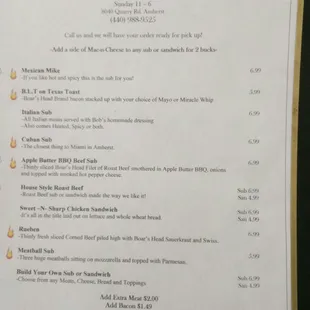 Enjoy delicious, freshly made, sandwiches at Sunday's...