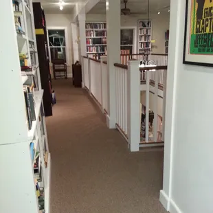 Right after you go up the really steep stairs