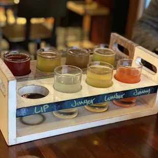 a selection of ciders